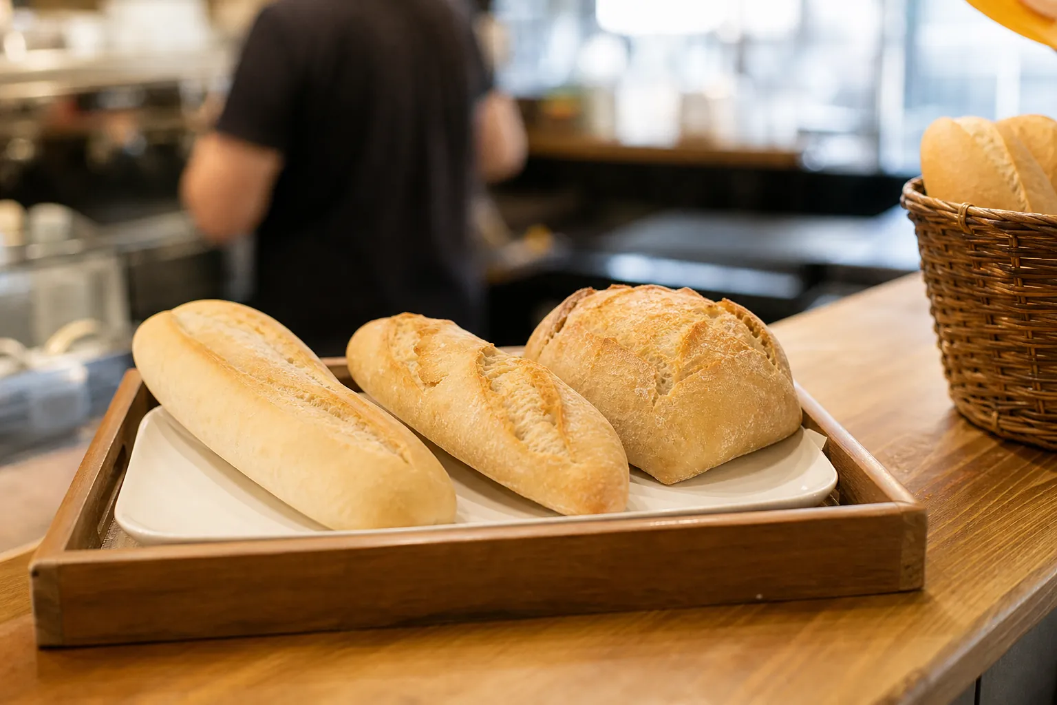 Que pão usar para as sandes do almoço num café?